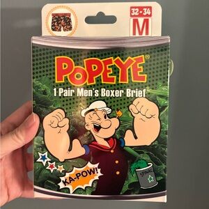 Popeye Men's Boxer Briefs new in box med fits 32 to 34